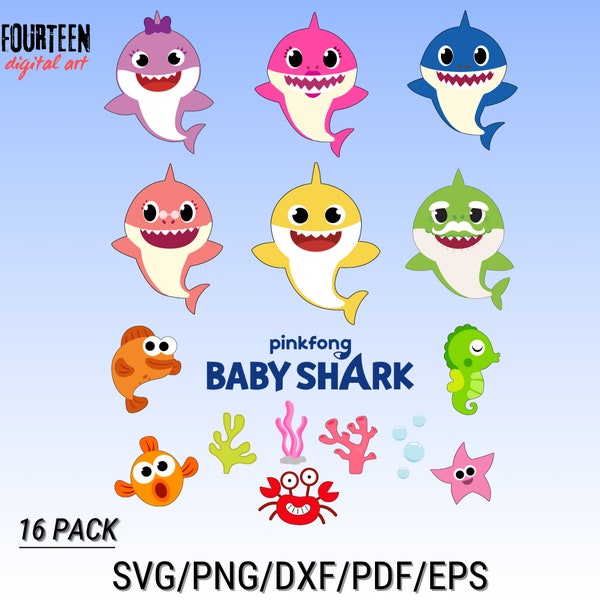 Baby Shark Svg - Etsy