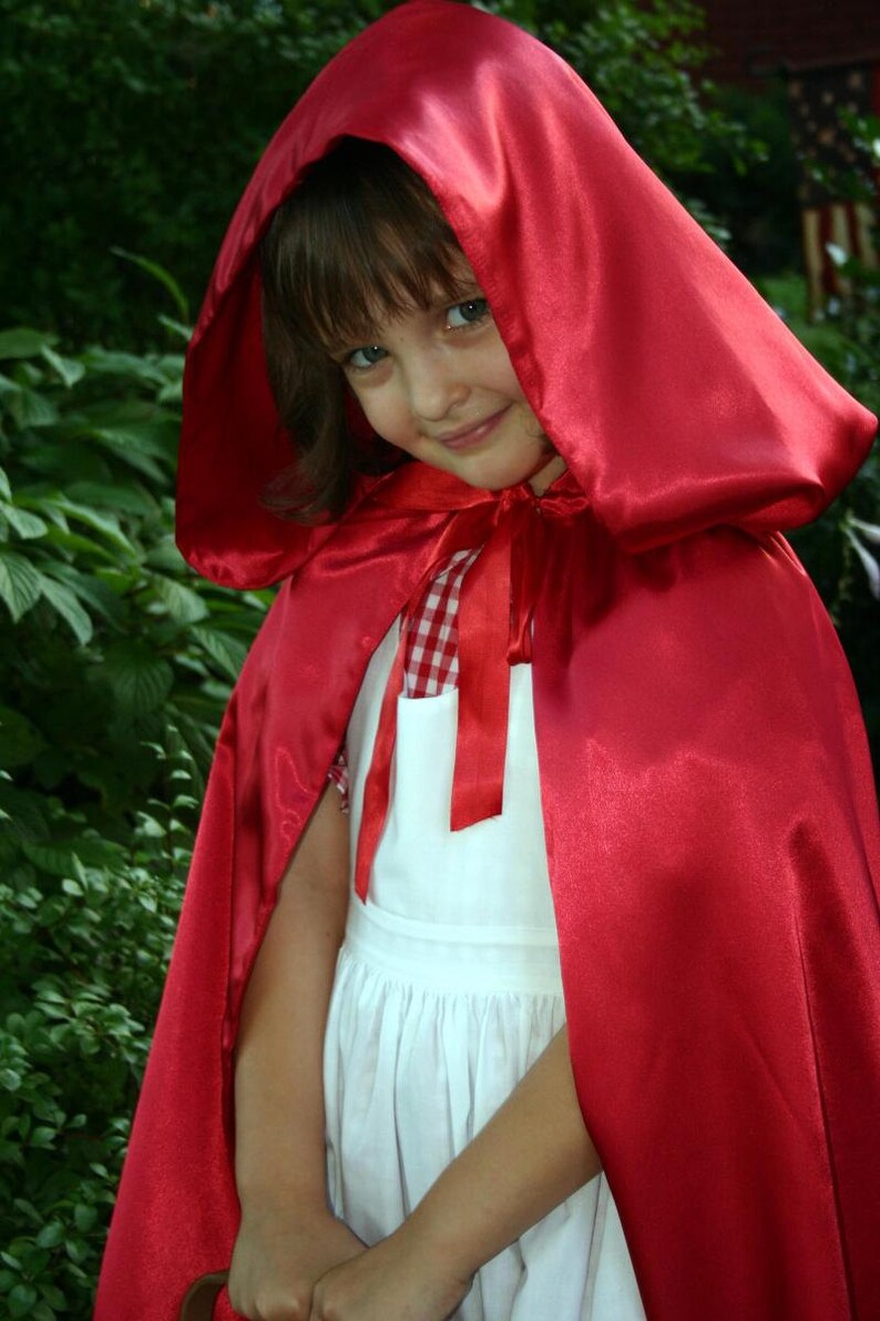 Red Riding Hood SATIN COSTUME DressUp Cape/Cloak Etsy