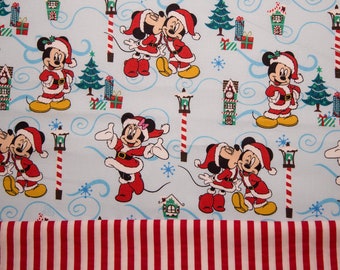 DISNEY Mickey Minnie Santa CHRISTMAS Sun Jumper Custom Size NEW Fabric!