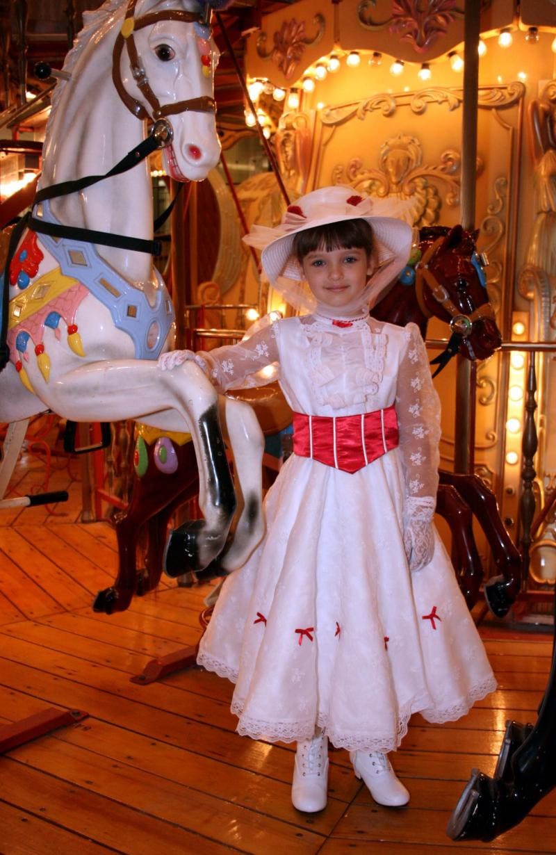 Costume da Supertata Poppins Magica per bambina A-(3/5 anni)