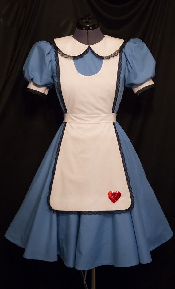 black alice in wonderland dress Adult Sz Deluxe Custom Costume Lace gothic alice in wonderland