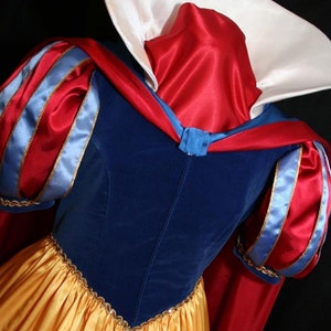 EXQUISITE Adult Snow WHITE Gown/Cape/Bow Costume Custom Size