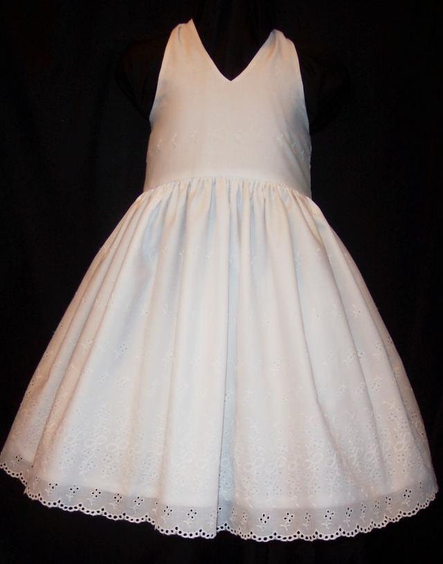 White Eyelet Halter Beach/portrait/slip Dress Custom Size - Etsy