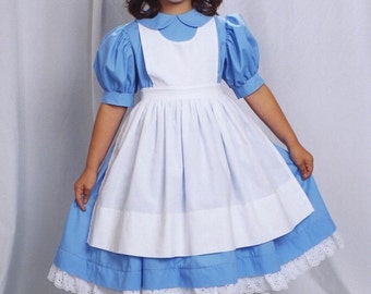 ALICE In WONDERLAND Dress/COSTUME Set Custom Size