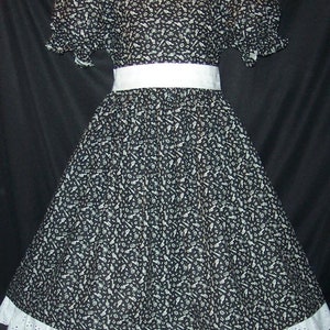 Gorgeous Black Music Notes Recital Dress Custom Girls Size