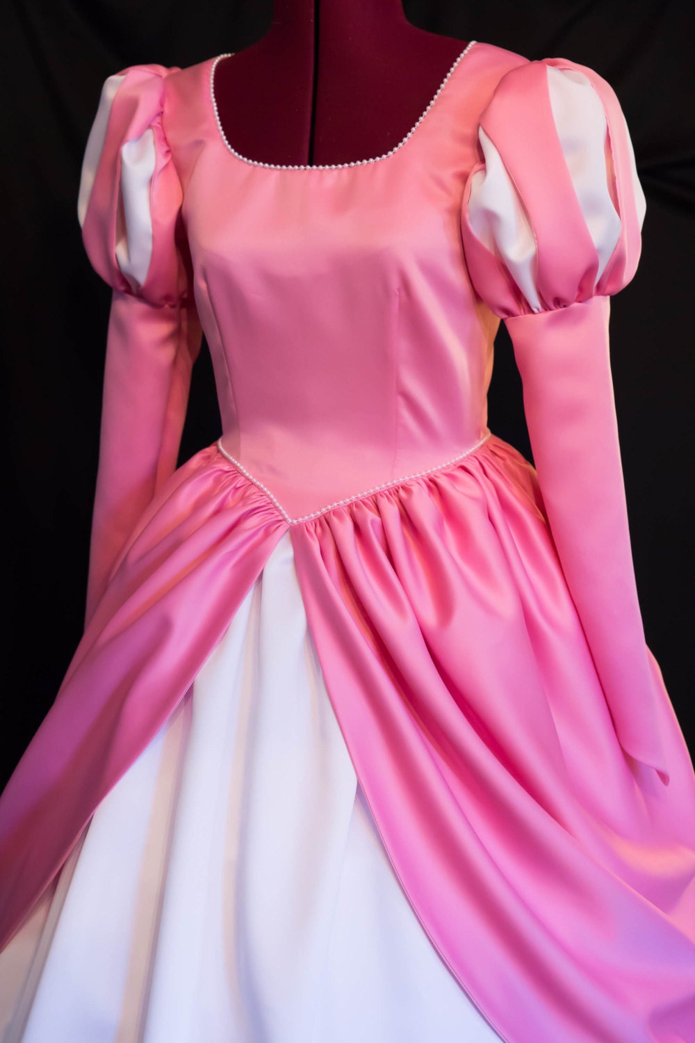 open lace back dress Disney Q Posket Mini Figure Ariel Princess Dress B (Pink Dress) 14 cm main image 1