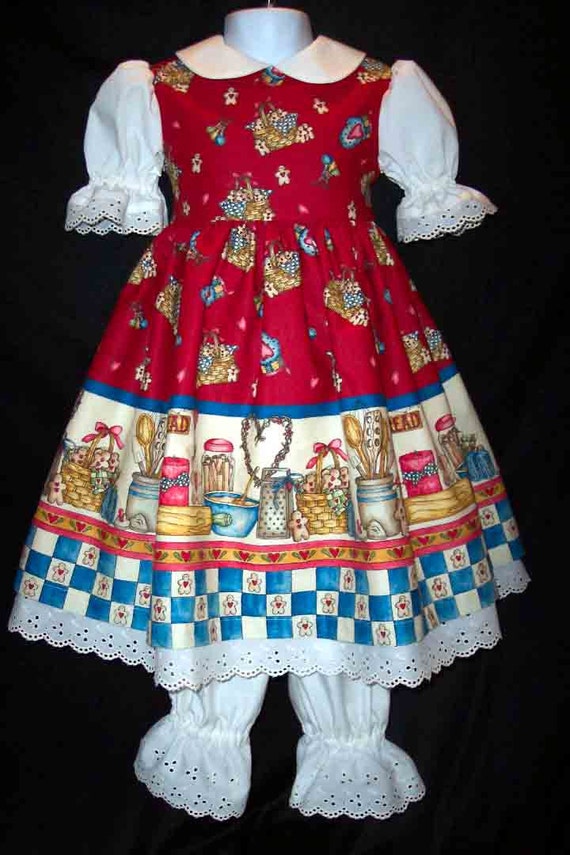 VHTF Gingerbread Border CHRISTMAS Jumper Dress Custom Size - Etsy