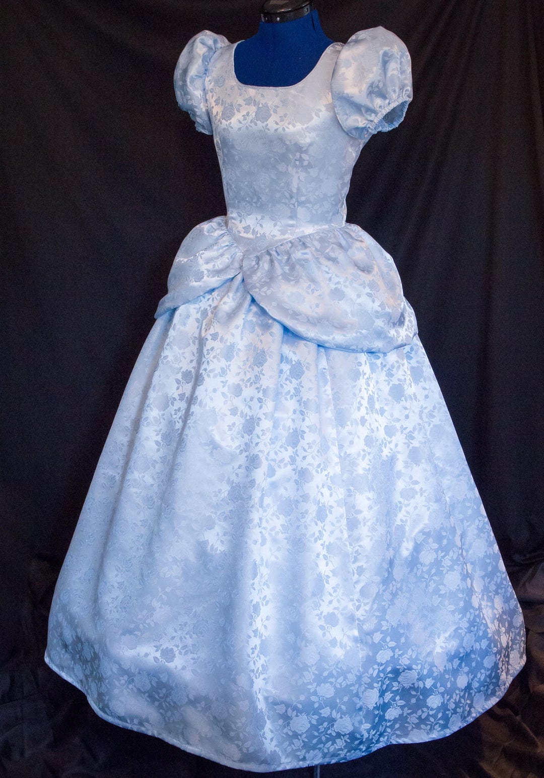 Cinderella Gown Costume Floral Satin Brocade Adult Custom Cosplay Etsy