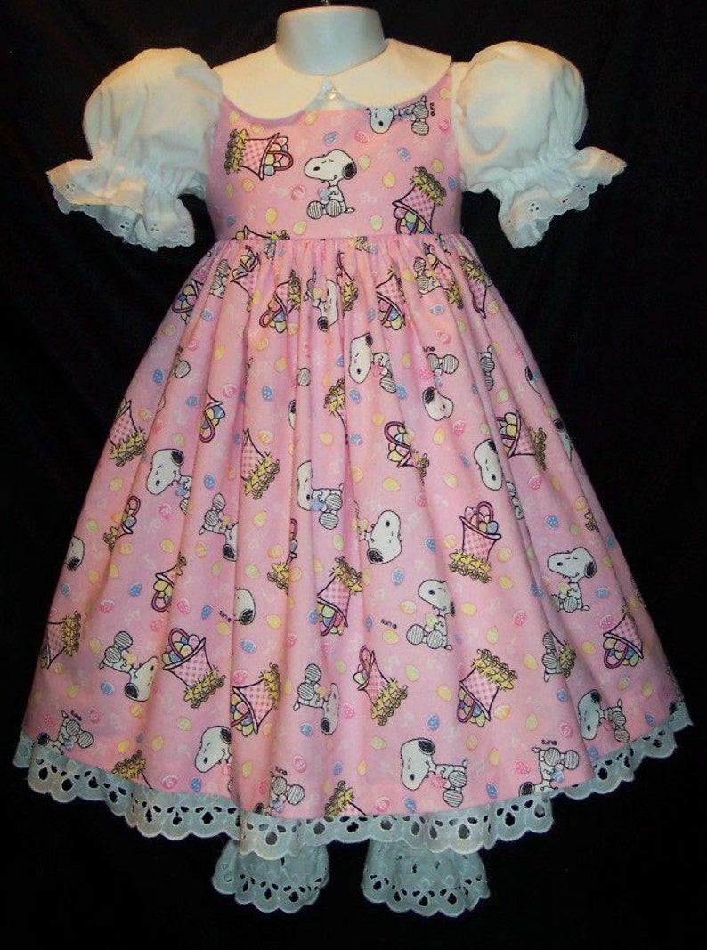 SNOOPY Peanuts Easter Dress DAISY KINGDOM Fabric Custom Size Etsy