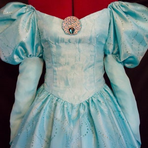 Deluxe Little Mermaid Ariel AQUA Gown Costume Adult Custom Size Cosplay LAST ONE