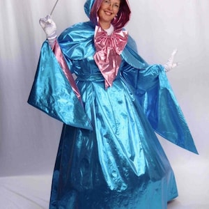 sachin and babi light blue dress Shrek Fairy Godmother Costume Cosplay Dress Wings Womens Red Dress Outfits  Party