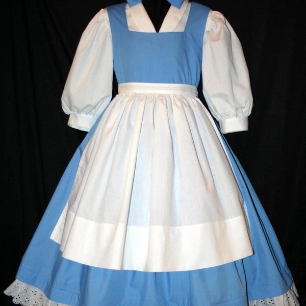 BELLE Provincial Village Costume Blue CHILD Size w/Bow MOM2RTK