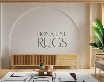 Hand Tufted Wool Viscose Rug Modern Abstract Loop Pile Carpet For Living Room