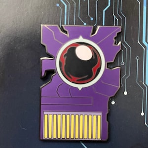 Megaman Battle Network Dark Chip enamel pin