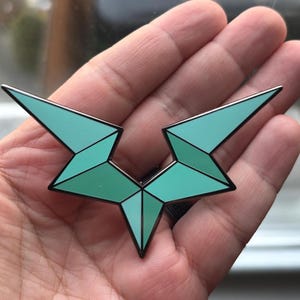 Megaman Battle Network Falzar emblem enamel pin limited edition for retro gaming fans