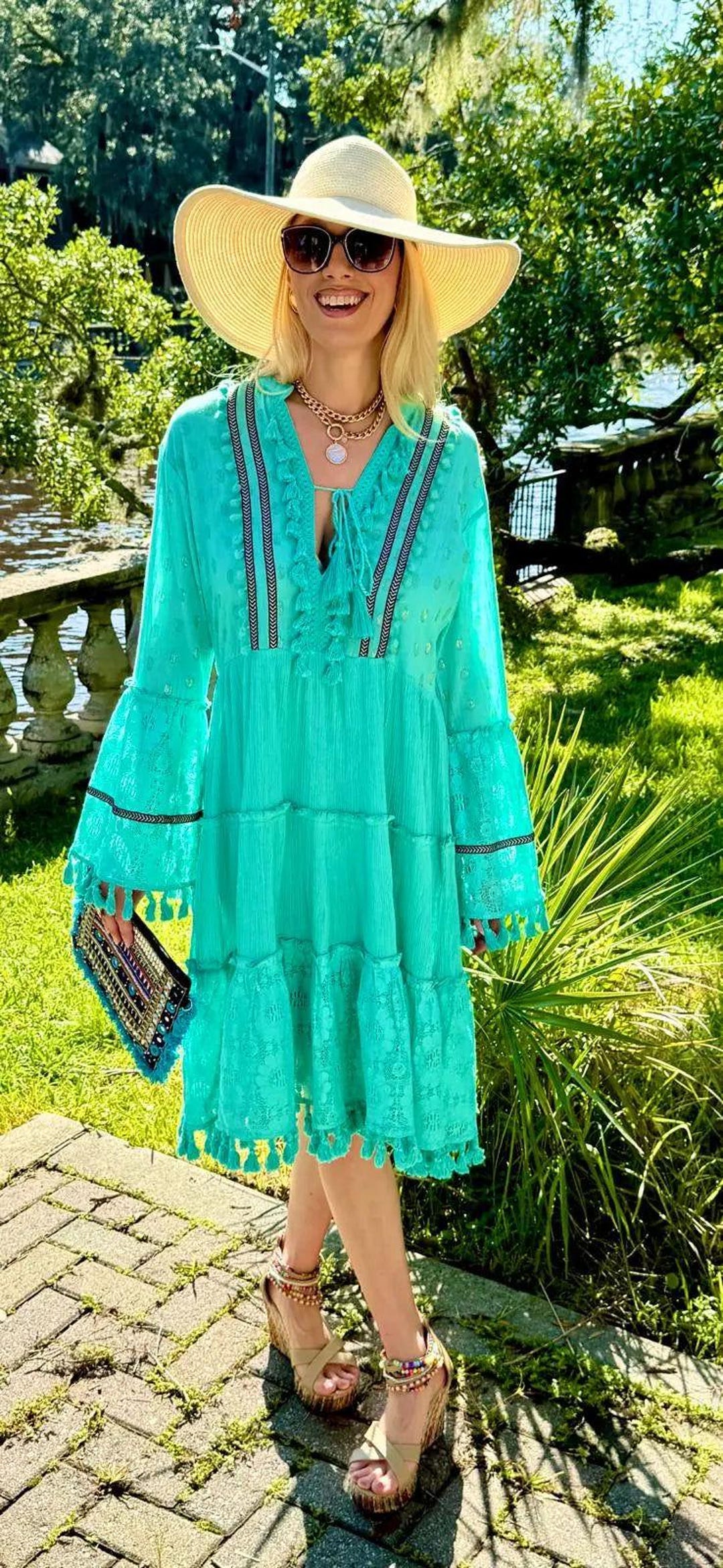 ibiza blue dress Ayana Maxi Dress