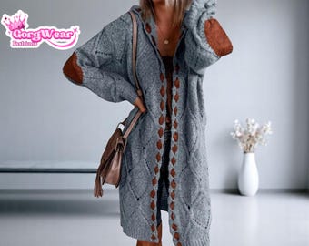 Sweat à Capuche Long Zippé Pour Femme, Tunique D'automne à Manches Longues, Veste Polaire Surdimensionnée Avec Poches, 01 Noir, Petit