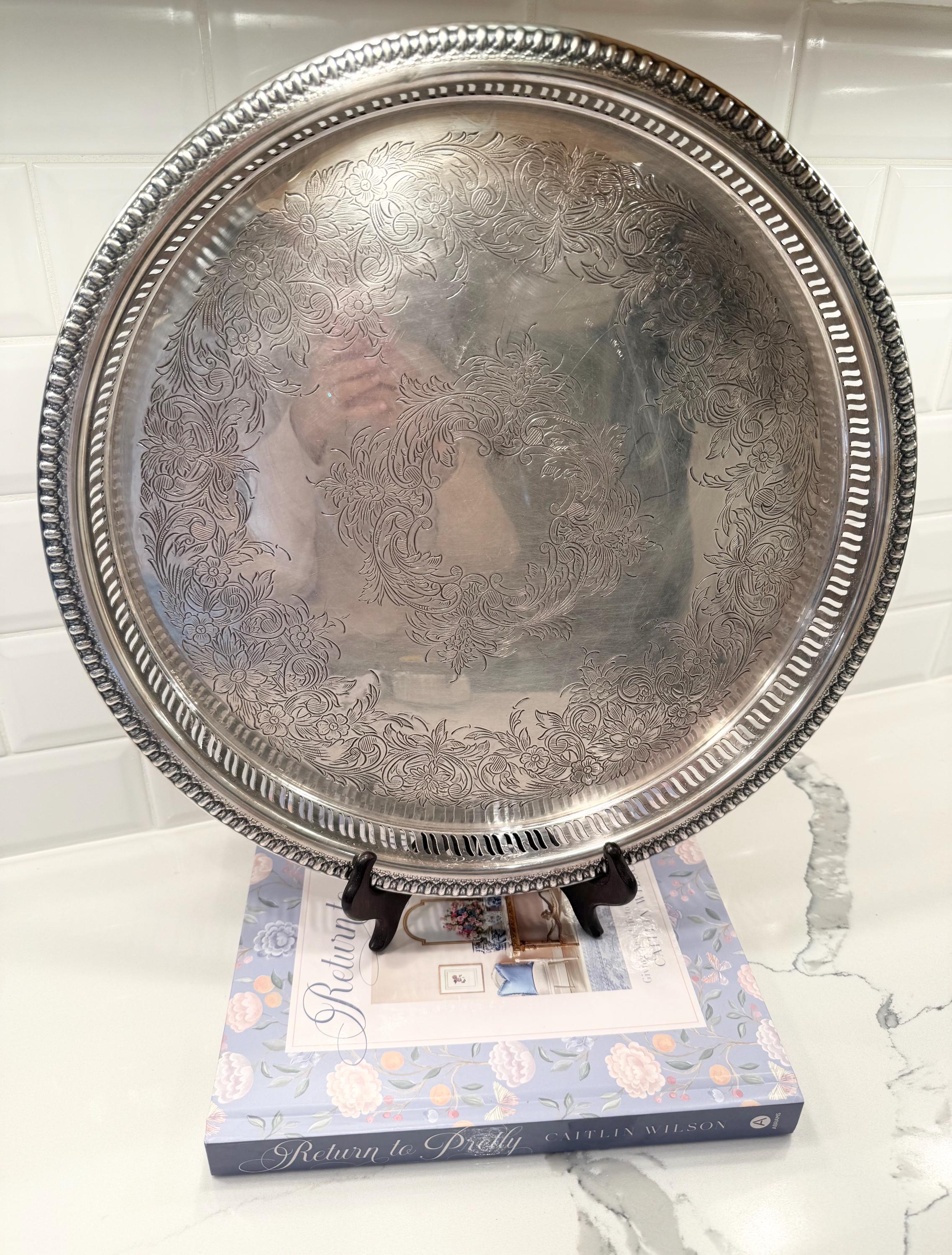 【Webster Wilcox】 ギャラリートレー サークル型 39cm 華麗！ Webster Wilcox Tray - Etsy