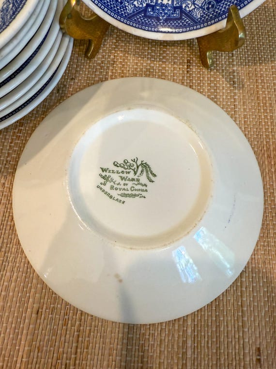 Willow Ward Willow Ware By Royal China Underglaze Set Of 10