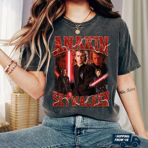 Anakin Skywalker Comfort Colors Shirt, Darth Vader Vintage 90s Shirt, Star Wars Skywalker Movie Tee, Disney Star Wars Fan Gift
