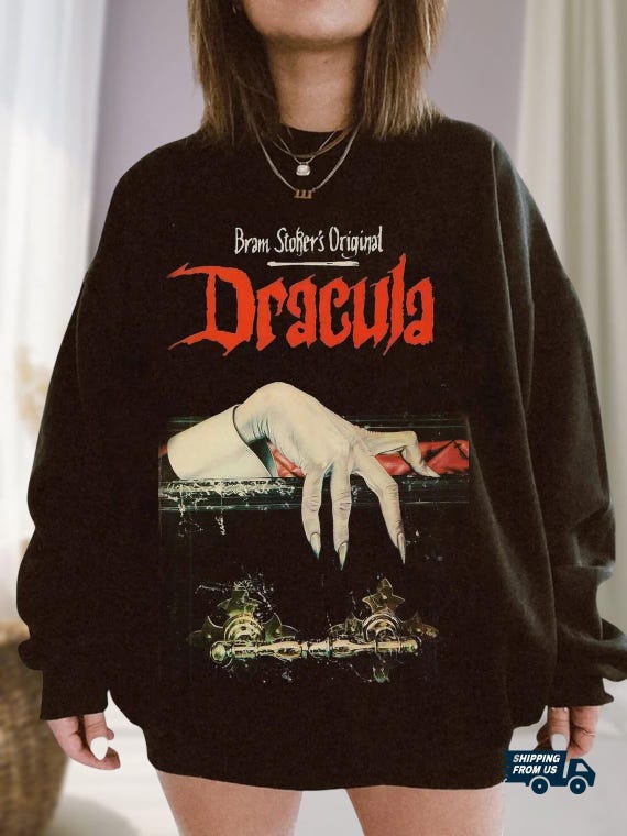 Halloween Dracula Shirt, Dracula Novel Sweatshirt, Scary Halloween Shirt, Horror Movie Tee, Vintage Gothic Tee, Halloween 2025 Shirt