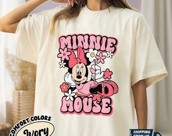 Minnie Mouse Comfort Colors Shirt, Colorful Mouse Shirt, Disney Girly Trip Shirt, Mickey Mouse Tshirt, Minnie Love Tee For Her