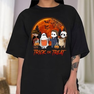 Halloween Horror Friends Comfort Colors Shirt, Scary Nightmare Movie Shirt, Funny Pumpkin Shirt, Trick Or Treat Tee, Spooky Season Gift