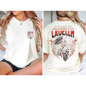 Halloween Cruella De Vil Comfort Colors Shirt, Disney 101 Dalmatians Shirt, Funny Villains Cruella T-Shirt, Cruella&#39;s Dog Rescue Tee