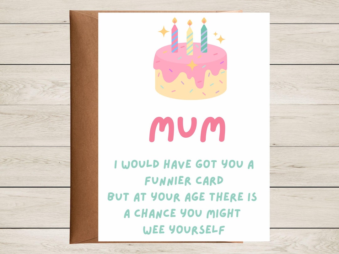 Mum Birthday Card Funny Birthday Card for Mum, Mam, Mammy, Mummy, Ma ...
