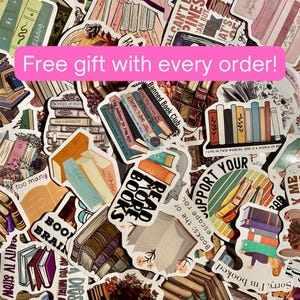 Pegatinas de libros, paquete de pegatinas temáticas de amantes de los libros, sorpresa, misterio y al azar, regalo de Navidad, BookTok, regalo de Navidad, Kindle, computadora portátil, para ella, lectura