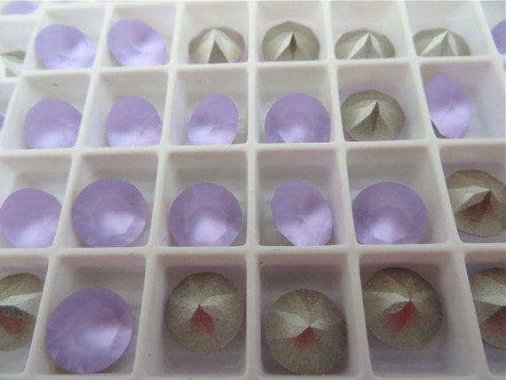 6 Violet 1088 Swarovski Crystal Chaton Stone SS39 Foiled 8MM