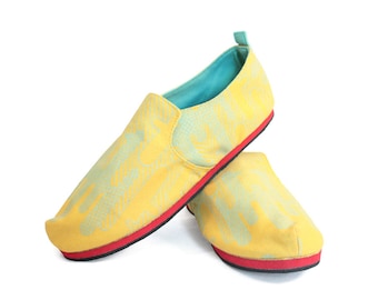 Sz. 5 Gold Seafoam Cactus Canvas/Rubber Lightweight Slip On Shoe