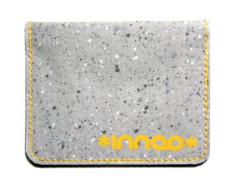 Grey Stone Speckles Cotton / Vinyl Wallet