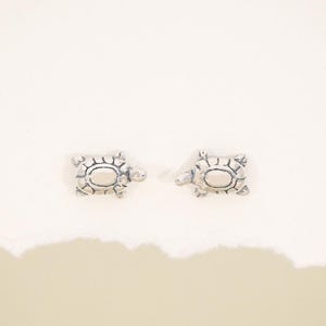 Turtle Earrings in 925 Sterling Silver | Turtle Stud Earrings | Sea Turtle Jewellery | Animal Lover Gift | Dainty Silver Earrings for Women