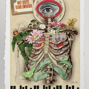 Not Quite Dead Enough - Collage  - Giclée Print - 11&quot; x 15&quot;