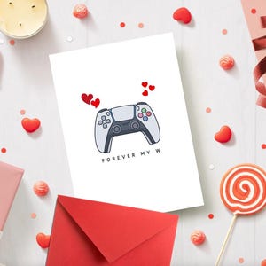 Lustige Gamer Liebe Karte | Druckbare Gaming Meme Silly Karte | Süß Süß für Ihn, Sie | Innen leer
