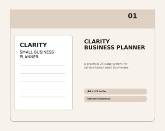 Small Business Planner Printable, Service Business Workbook, Content Planner, Client Tracker, Instant Download