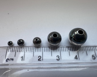 925 Sterling Silver Navajo Pearl Beads (2 / 2.5 / 3 / 4 / 5 / 6 / 7 / 8 / 10 / 12 / 14 / 18mm)