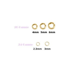 14K Yello Gold Filled Open Jump Rings * 20Ga * 24Ga * 2.3mm ~ 6mm * Made in USA