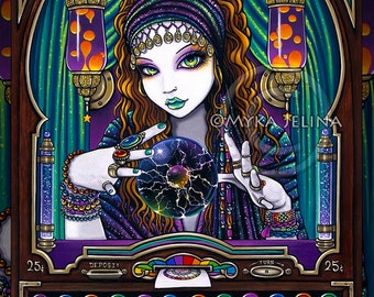 Lumina Limited Edition Embellished Canvas Print Lumina Gypsy Seer Celestial Astrology Fortune Teller