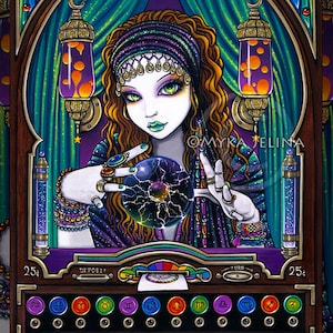 Lumina Limited Edition Embellished Canvas Print Lumina Gypsy Seer Celestial Astrology Fortune Teller