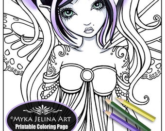 Single Coloring Page Digital Download Line Art Haylee | Etsy