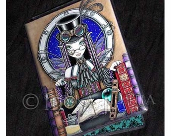 Steam Punk Fairy Art ID Business Card Holder Victoria