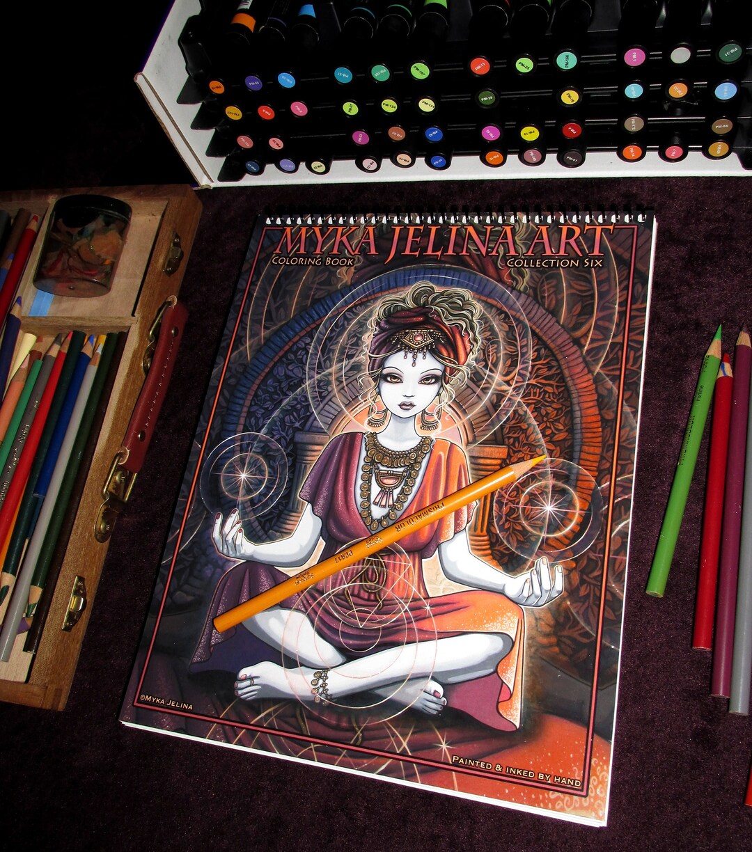 Autographed Myka Jelina Coloring Book: Collection SIX, Gothic Fairy Art -  Etsy, image size:1080x1224