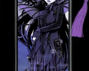 Gothic Vampire Bat Purple Full Moon Fairy Morgan BOOKMARK