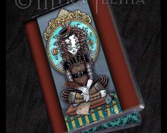 Steam Punk Goth Fairy Art ID Business Card Holder Lucy