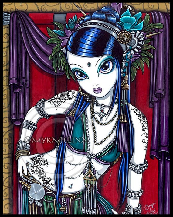 Sonya - Tribal Fusion - Digital Download - Coloring Page - Line