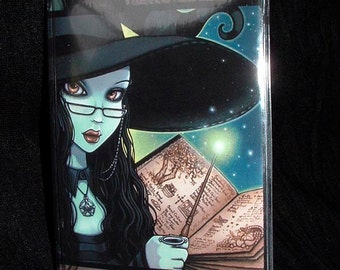 Samhain Witch Halloween Magical Fantasy Twyla Vinyl Business Card Holder