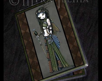 Cloud Tribal Steampunk Aviatrix Fairy Business Card Holder