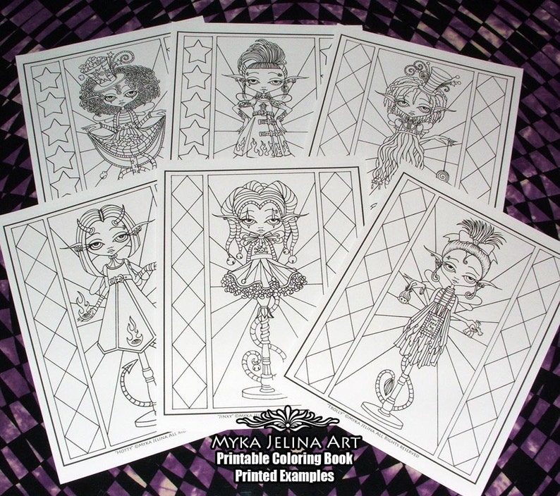 Set 5 Printable Coloring Book Pixie Stick Coloring Book - Etsy